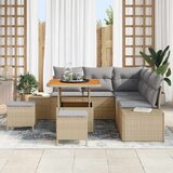  Sjedeća garnitura za vrt s pohranom 8 pcs Bež Poli ratan | shoptok.hr