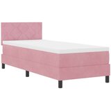 vidaXL Krevet s uzdignutom podlogom i madracem Ružičasta 80x200 cm Baršun | shoptok.hr