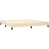  Krevet s oprugama i madracem krem 200 x 200 cm od tkanine | shoptok.hr
