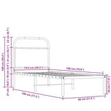  Zamjensko uzglavlje boja hrasta sonome 75 cm čelik i konstruirano drvo | shoptok.hr