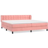 The Living Store Box spring postelja z vzmetnico roza 200x200 cm žamet - Box Spring Postelja, (21490931) | Shoptok.si