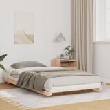 vidaXL Krevet s daskama Smeđa 90 x 210 cm Masivna borovina | shoptok.hr