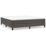  Box spring postelja z vzmetnico temno siva 180x200 cm žamet, (20846740) | Shoptok.si