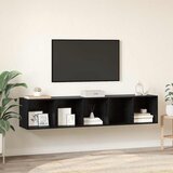  Set TV stalka Zidne 2 pcs Crni hrast Konstruirano drvo | shoptok.hr