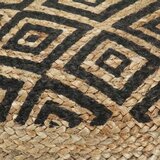  Ručno rađeni tabure od jute crni 45 x 30 cm | Eponuda.com