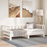  Dnevni krevet na razvlačenje bijeli 80x200 cm masivna borovina | shoptok.hr