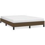The Living Store Posteljni okvir brez vzmetnice temno rjav 140x200 cm tkanina - Posteljni Okvir, (21531091) | Shoptok.si