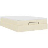 Otomanski krevet s madracem krem 140x200 cm tkanine | shoptok.hr