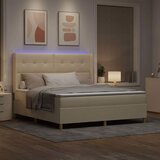  s opruga kutije s LED trakama Krema 180 x 200 cm tkanina | shoptok.hr