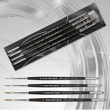 Green Stuff World Kolinsky Brushes - SILVER SERIE PACK x4 | Eponuda.com