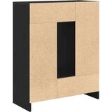  Komoda s ladicama i vratima crni hrast 73x31x90 cm | shoptok.hr