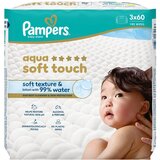 Pampers Aqua Soft Touch vlažni čistilni robčki za otroke 3x60 kos | Shoptok.si