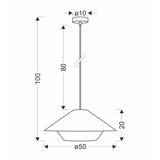  Visilica na sajli AFRICA 1xE27/40W/230V prečnik 50 cm braon/krem | Eponuda.com