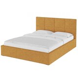 MESONICA Oker žuti tapecirani bračni krevet s prostorom za odlaganje s podnicom 140x200 cm Bufo – | shoptok.hr