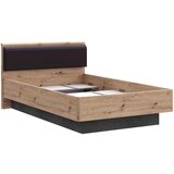 CARRYHOME postelja 120 cm x 200 cm , leseni material črna, temno siva, hrast artisan | Shoptok.si