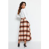 Trendyol Orange Plaid Winter Skirt | shoptok.hr
