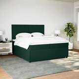  Krevet s oprugama i madracem tamnozeleni 200x200 cm baršunasti | shoptok.hr