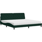  Krevet s madracem tamnozeleni 200x200 cm baršunasti | shoptok.hr