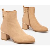 Resti Women's low stiletto boots in light brown Dogdas | ePonuda.com