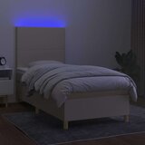  box spring s madracem LED krem 90x190 cm od tkanine | shoptok.hr
