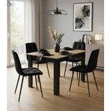 Libra stolica - crni baršun / noge od oraha x 1 | shoptok.hr