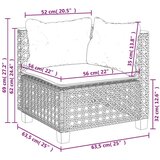  10-dijelni set vrtnih sofa s jastucima bež od poliratana | shoptok.hr