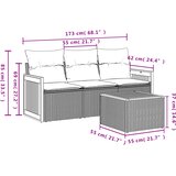  4-dijelni set vrtnih sofa s jastucima bež od poliratana | shoptok.hr