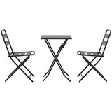 Bistro set za vrt 3 pcs Antracit Čelik | Eponuda.com