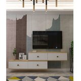 Hanah home tv polica zuzu double sapphire oak white | ePonuda.com