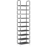 vidaXL Stalak za cipele 10 razina crni 44x28x180 cm netkana tkanina | shoptok.hr