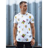 DStreet T-shirt męski z nadrukiem biały Cene
