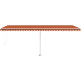  Tenda na ručno uvlačenje LED 600 x 300 cm narančasto-smeđa | shoptok.hr