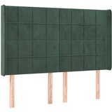  Vzglavje z ušesi temno zeleno 147x16x118/128 cm žamet, (20953216) | Shoptok.si