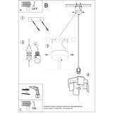 Nice Lamps Bela viseča svetilka s kovinskim senčnikom ø 24 cm Rossario – | Shoptok.si