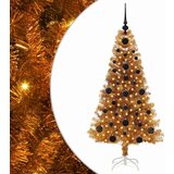 vidaXL Božično drevo med 150 LED z stojalom Zlata 120 cm PET | Shoptok.si