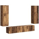  Set TV komoda Zidne 4 pcs Staro drvo Konstruirano drvo | shoptok.hr