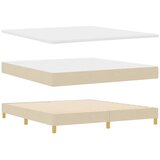 vidaXL Box spring krevet s madracem Krema 200 x 180 cm Poliester | shoptok.hr