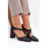 VINCEZA Leather Heels With Buckle | ePonuda.com