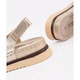 GOODIN Openwork soft sandals gold | shoptok.hr