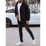 DStreet Kurtka męska przejściowa z kapturem pikowana podszewka czarna | shoptok.hr
