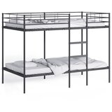  Krevet na kat bez madraca crni 100x200 cm čelik | shoptok.hr