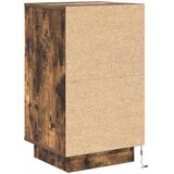  Noćni ormarić s LED svjetlima boja dimljenog hrasta 38x34x65 cm | shoptok.hr
