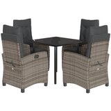 vidaXL 5-dijelni vrtni blagovaonski set sivi od poliratana | shoptok.hr