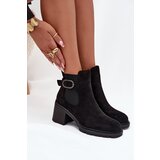 Boto Insulated women's ankle boots with a decorative buckle black Melara | Shoptok.si