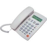Mean IT Telefon namizni, LCD zaslon, prikaz klicatelja, prostoročno telefoniranje, bel - ST-300 White | Shoptok.si