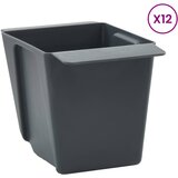  Kutije za cvijeće za Euro palete 24 pcs Siva 13,5 x 9 x 9,5 cm | Shoptok.si