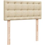 vidaXL Box spring postelja z vzmetnico krem 80x200 cm blago, (21290919) | Shoptok.si