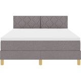 LED Box Spring Krevet Sivo-smeđa 140 x 190 cm tkanina | shoptok.hr