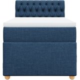  Krevet s oprugama i madracem plavi 100 x 200 cm od tkanine | shoptok.hr