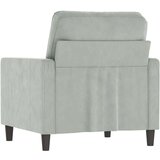  Fotelj svetlo siv 60 cm žamet | Shoptok.si